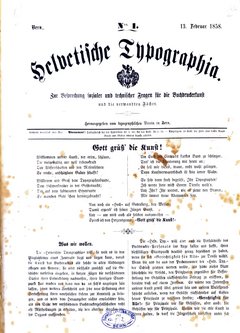 Helvetische Typographia Nr. 1 / 1858